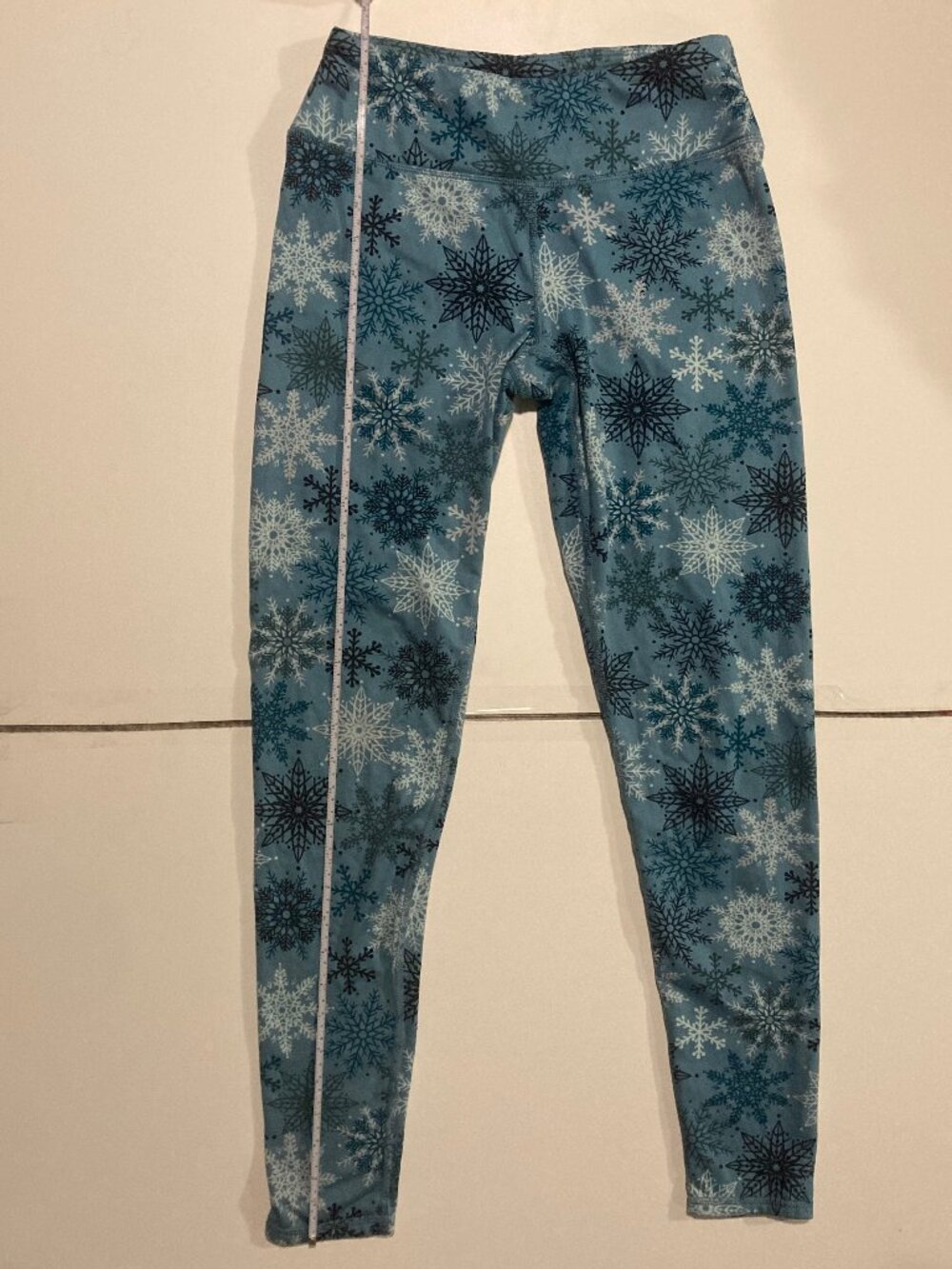 Cuddle Duds Climate Right Blue Snowflake Thermal Leggings XS